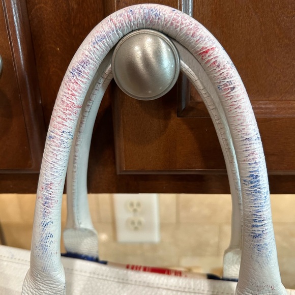 Jimmy Choo Studded Union Jack Tote - Red, Blue, White - Picture 5 of 12